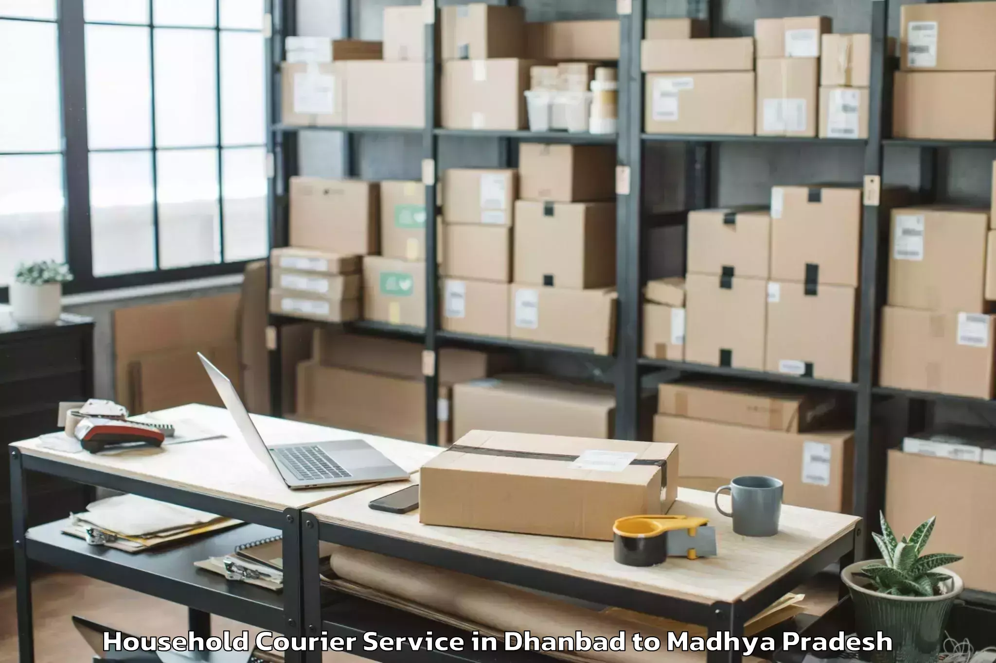 Top Dhanbad to Sailana Household Courier Available